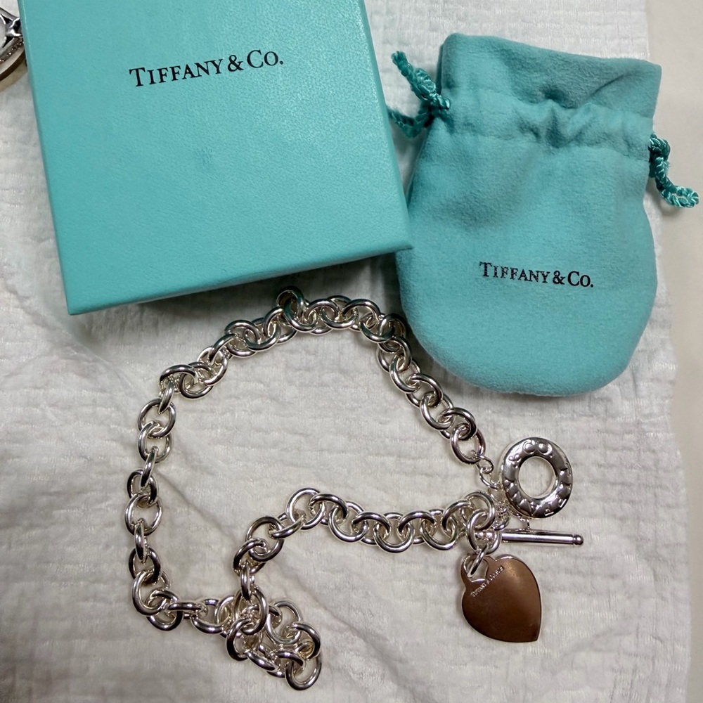Tiffany & Co. Silver Heart Toggle Necklace